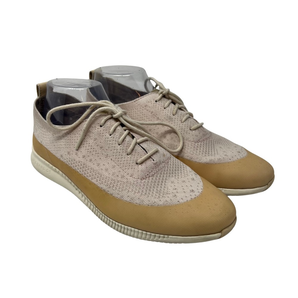 Cole Haan Zerogrand‎ Women 9B Knit Oxfords Beige Tan Lightweight Sneakers
